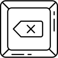 Backspace key Icon