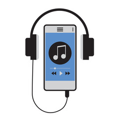 Music streaming player app on a mobile phone.