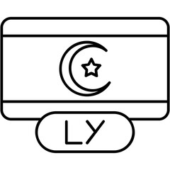 Libya Icon - obrazy, fototapety, plakaty