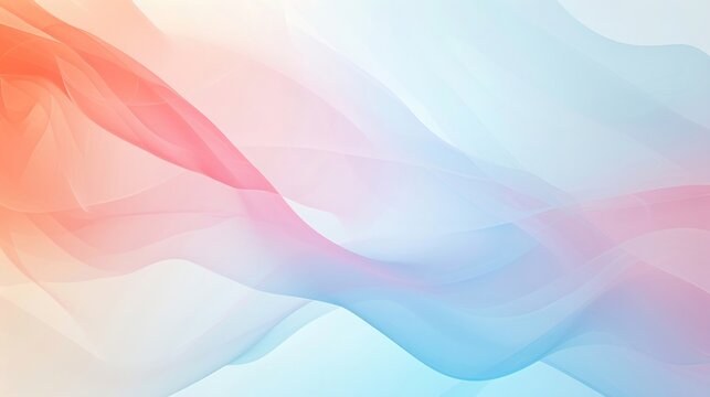 Abstract gradient pastel blue pink background illustration. Modern futuristic wave flowing dynamic print. For poster, cover, wallpaper, presentation, banner