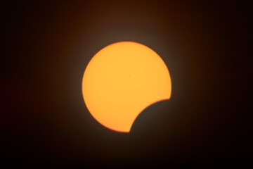 Total Solar Eclipse Over Indiana - Crescent Sun Phenomenon