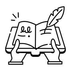 Writing Materials Line Style Icons
