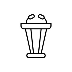 Tribune outline icons, minimalist vector illustration ,simple transparent graphic element .Isolated on white background