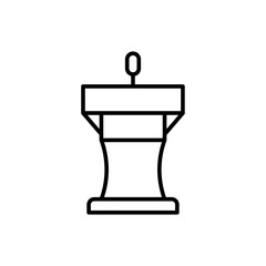 Tribune outline icons, minimalist vector illustration ,simple transparent graphic element .Isolated on white background