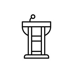 Tribune outline icons, minimalist vector illustration ,simple transparent graphic element .Isolated on white background