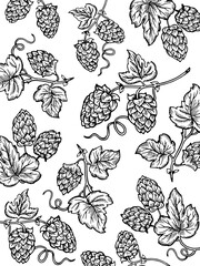 Hops background cartoon coloring PNG illustration. White background. Comic book style imitation.