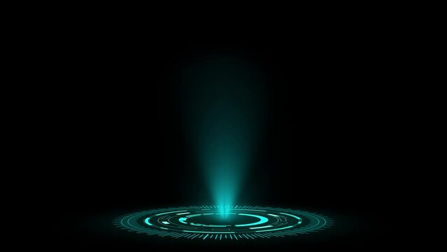 rotating futuristic Sci-fi,FUI, GUI, HUD elements on alpha layers, suitable for User Interface, hologram element, digital resources purpose.