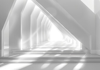 Futuristic White Corridor