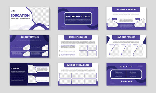 Creative PowerPoint presentation slides template design with great educational PPT background design and Presentation for educational flyer, leaflet, marketing, advertising banner templates