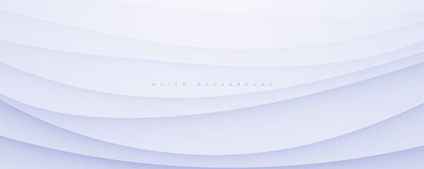 Obraz premium Abstract modern wavy white background smooth color decorative shape design.