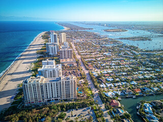 aerial view of Florida beach  - obrazy, fototapety, plakaty