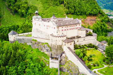 Hohenwerfen Castle aerial view