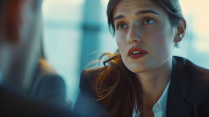 These numbers look fantastic Cropped shot of an attractive young businesswoman addressing her colleagues during a meeting in the boardroom : Generative AI