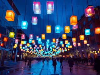 Helsinki Festival of Lights light installations - obrazy, fototapety, plakaty