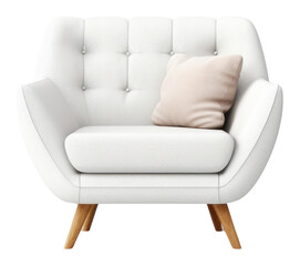 PNG Armchair mockup furniture white gray.