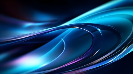 Naklejka premium Seamless Dynamic Technology Data Transfer Visualization in Flowing Blue Gradient Abstract Background