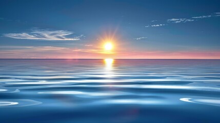 Obraz premium Blue Ocean Sunset