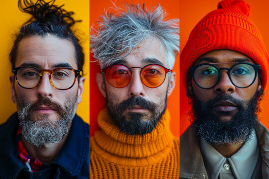 A series of portraits showing the evolution of online personas and identities across different social media platforms