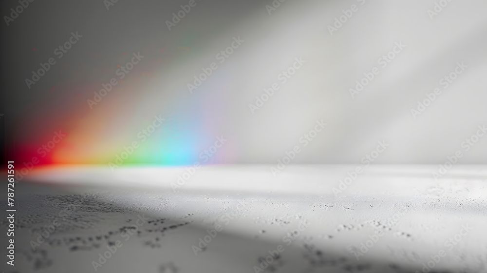 Leinwandbilder black and white grain blur texture wall with rainbow refraction light and shadow smoke copy space ab