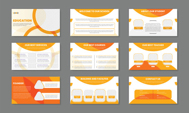 PowerPoint presentation template design for education ppt  and Presentation for best educational flyer, leaflet, marketing, advertising banner templates