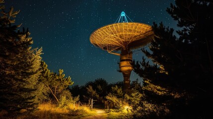 Exploring the Cosmos: Radio Telescope in Action