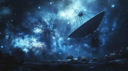 Unveiling the Universe: Radio Telescope Astronomy - obrazy, fototapety, plakaty