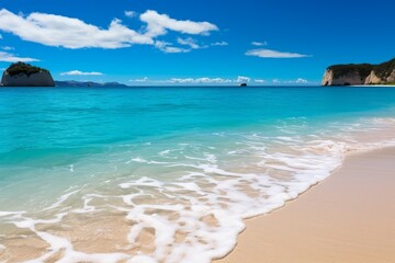 Obraz premium Beach with white sand and blue sea