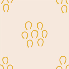 Gold pattern on a beige background. Seamless pattern. Vector illustration in modern style.