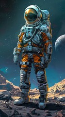 A random space explorer brought to life by a skilled illustrator