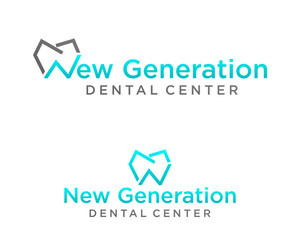 Letter N monogram dentist health logo design.