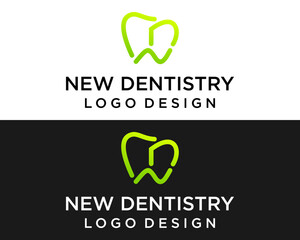 Letter ND monogram dentist health logo design.