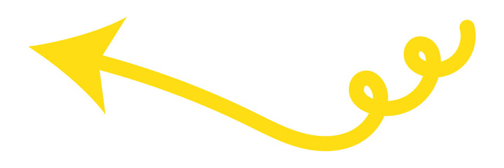 Set of black curved arrows isolated on white.