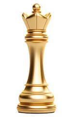 Obraz na płótnie Canvas PNG A queen chess piece gold game white background.