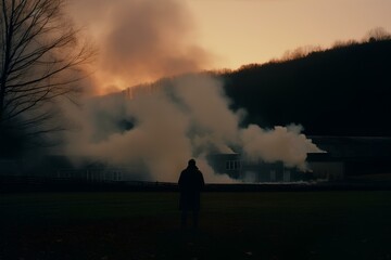 fire in the sky made by midjourney