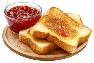 PNG  Bread toast jam ketchup.