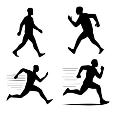 Silhouette humans in Various Poses, Captivating Human Silhouette Descriptions, Exploring Human Poses, Dynamic Human Silhouette Titles, Walking, Sitting, Running