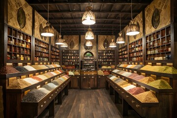 Spice shop interior, where fragrant treasures beckon exploration