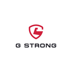 G shield strong simple sleek creative geometric modern logo design