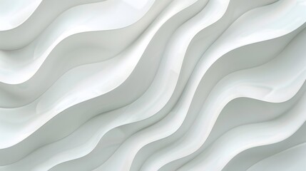 Obraz premium Elegant 3D Waves Wall Panel - Modern Abstract Oceanic Design