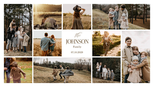Photo Collage Video Template for Family Photo Sessions