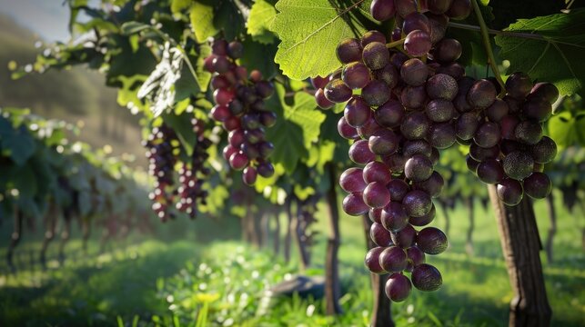 Image of grape vines in a natural countryside setting