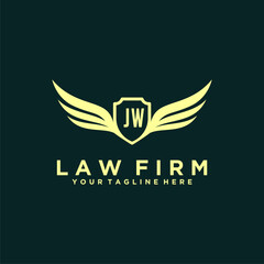JW initials design modern legal attorney law firm lawyer advocate consultancy business logo vector