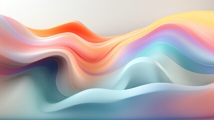 Fototapeta premium Fluid and organic shapes with gradients and soft edges, representing the human body,