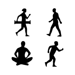 Silhouette humans in Various Poses, Captivating Human Silhouette Descriptions, Exploring Human Poses, Dynamic Human Silhouette Titles, Walking, Sitting, Running