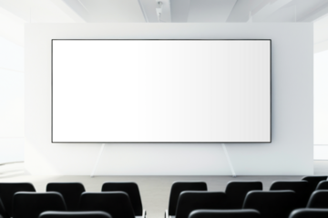 Meeting room TV screen png  mockup, transparent design