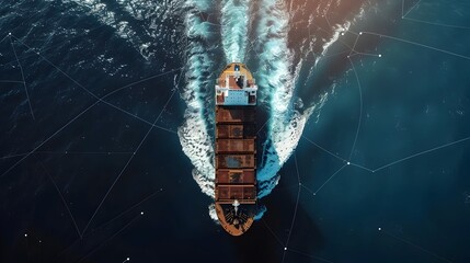 Cargo Ship's International Journey: A Global Maritime Trade Route