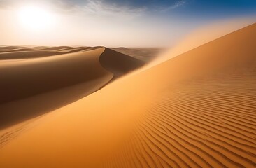Fototapeta na wymiar sunset in the desert. Sandstorm