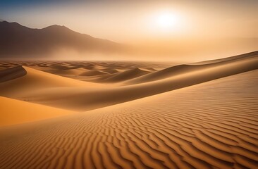 Fototapeta na wymiar sunset in the desert. Sandstorm