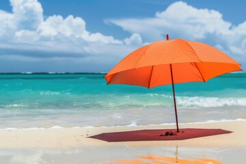 Are You Covered? Travel Insurance Concept for Secure and Safe Travels Abroad, Beach Signs in View