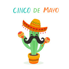 Cinco de mayo Vector design for Poster, Banner, Flyer, Card, Post, Cover, Greeting. Mexican holiday May 5.